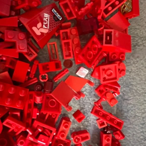 LEGO Small Red Accessories , Spare Parts And Small Brick Pieces. 12oz - Picture 9 of 12